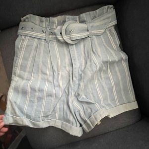 Kittenish- penny stripped denim shorts (never worn)